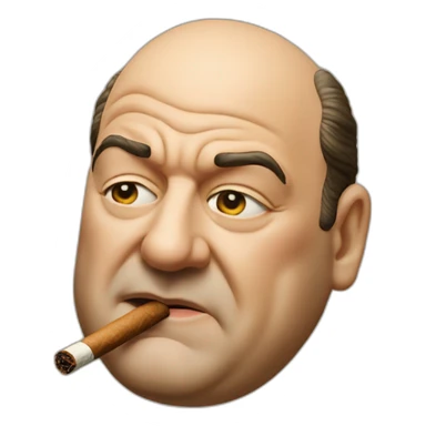 Tony Soprano Face with Cigar sticker