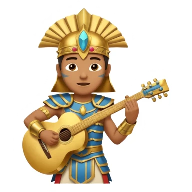 pharaoh gladiator play guitar sticker