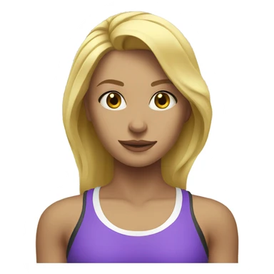 Blonde girl in gym sticker