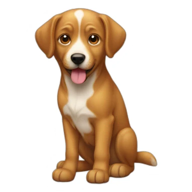 Un chien sur un chat sticker