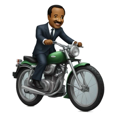Paul biya on a bike  sticker