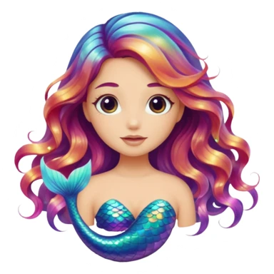 Iridescent mermaid hair sticker