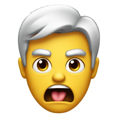 angry person with tongue out sticker