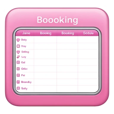 online booking schedule (pink) sticker