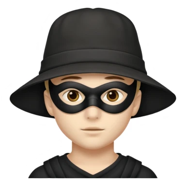 masked Boy with hat sticker