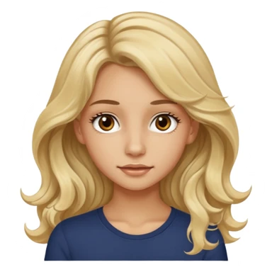 blond long wavy hair, skinny,brown eyes, long eye lashes,tanned, 17 year old girl sticker