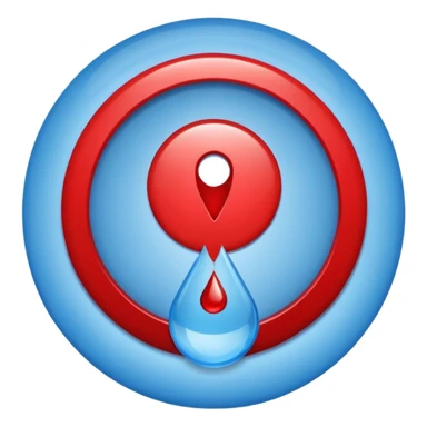 Modern and clean diabetes awareness symbol with blue circle and blood drop in the middle. sticker