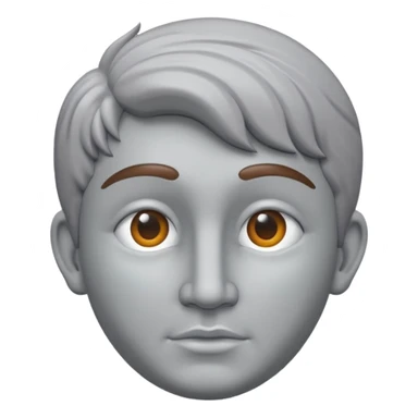 Dios griego estilo estatua de color gris, de perfil mirando con una lupa de sticker