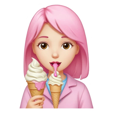 Lavdan dondurma yiyen kız Aİ VİDEO sticker