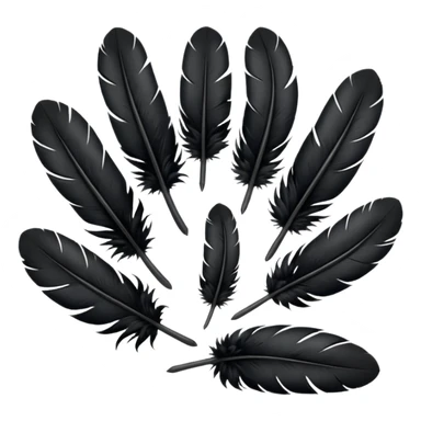 bundle of black feathers sticker