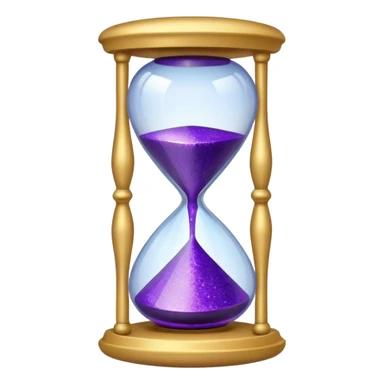 glitter purple hourglass sticker