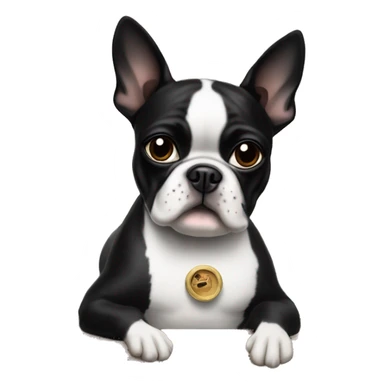 Boston terrier on a cruise ship sticker