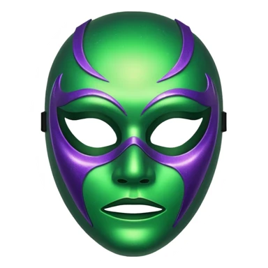 glitter green toxic mask sticker