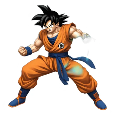Goku using kamehameha sticker