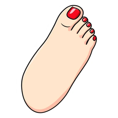 foot with painted nails sticker