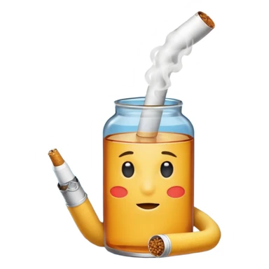 water smoking a cigarette sticker