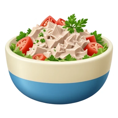 a scoop of tuna salad, simple, clear sticker