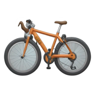 Un loup qui fait dû vélo sur une corde suspendu a un volecan sticker