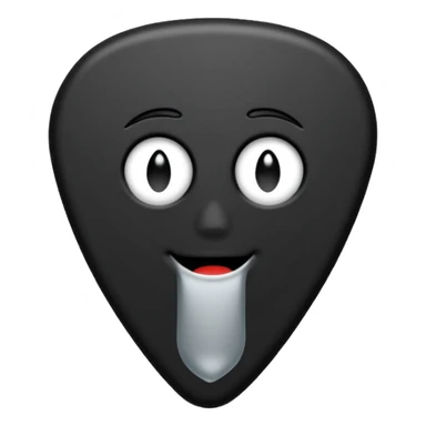 emo black guitar pick sticker