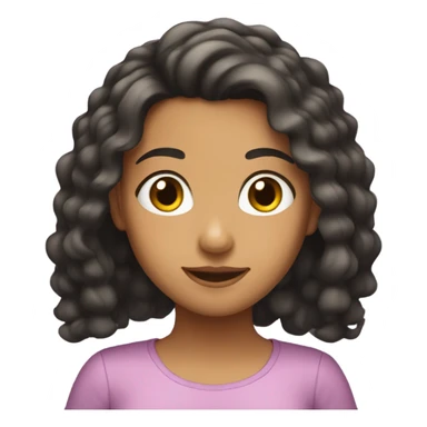 An Hispanic girl with curtly hair  sticker