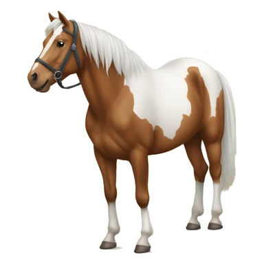 cavalo marom com asas  sticker