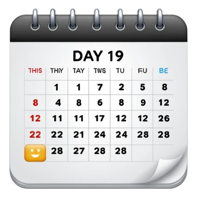 calendar, first page, day 1 sticker