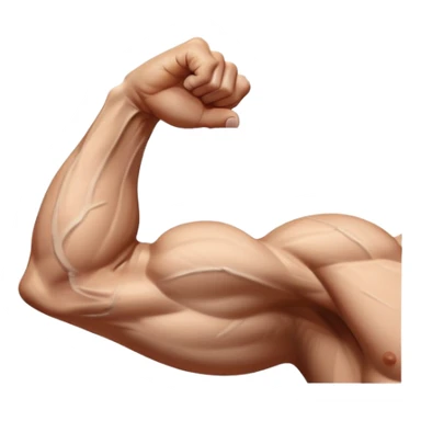 muscular arm of white young man, focus on the arm sticker