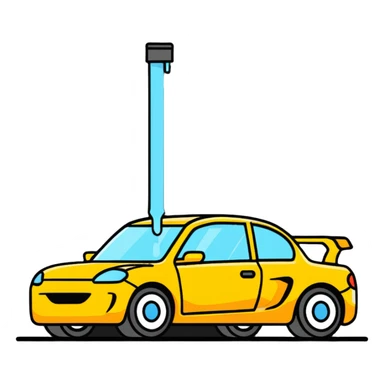 car oil being changed sticker