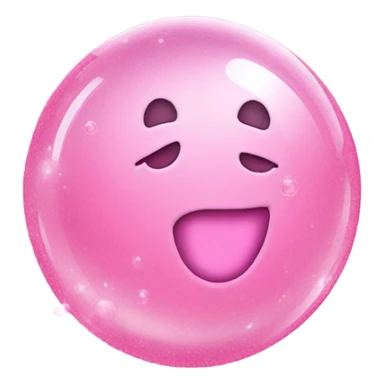 Pink glittering bubbles sticker