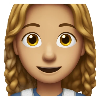 A brunnete with braces sticker