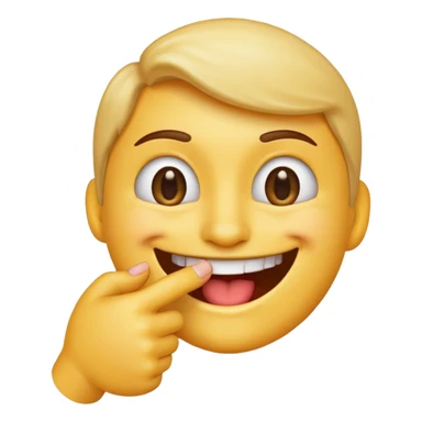 Emoji mordiendo se un dedo sticker