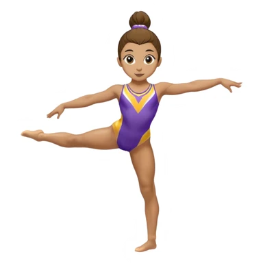 gymnast with LSU leotard on  sticker