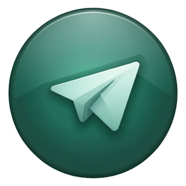 
dark green telegram icon sticker