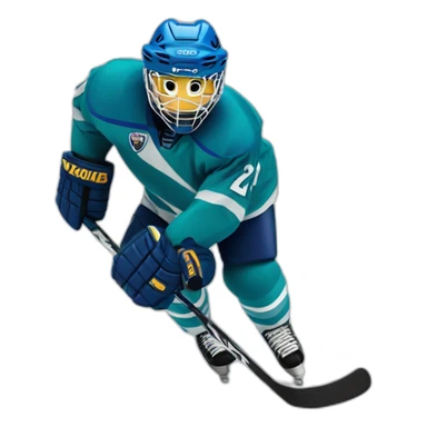a hurricane flinging hockey equipment sticker
