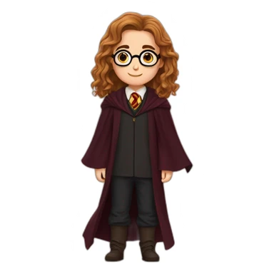 Harry potter qui fait un bisou à Hermione sticker