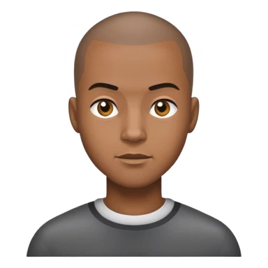 Homme noir avec des contour biens carré avec une buzz cut sticker