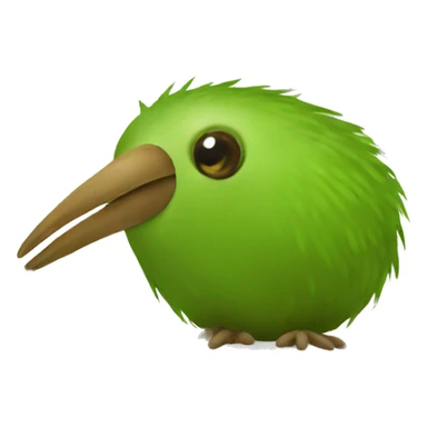 kiwi bird in the shape of a kiwi fruit sticker