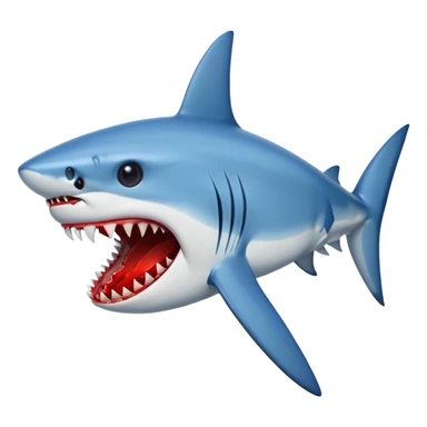 blue Shark attack efferct with blood sticker