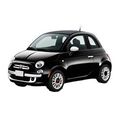 black 2010’s fiat 500 sticker