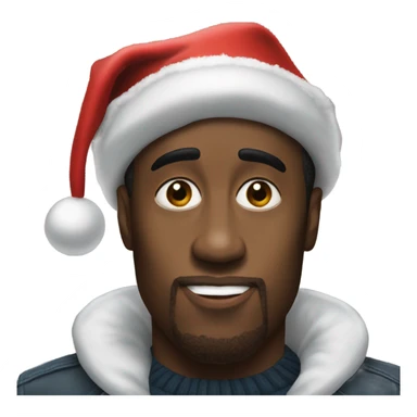 P diddy wearing a Christmas hat sticker