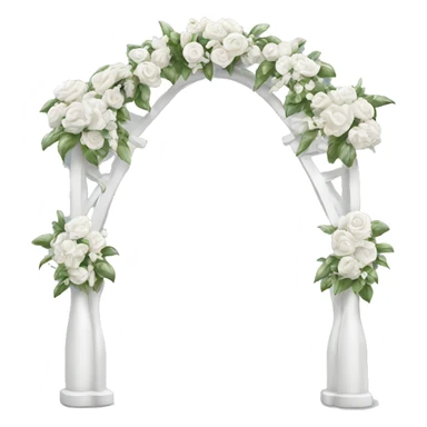 White wedding arch sticker