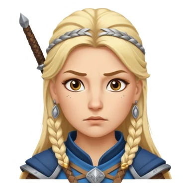 ESO female nordic warrior with lashes and earrings sticker