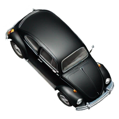black vw beetle from above sticker