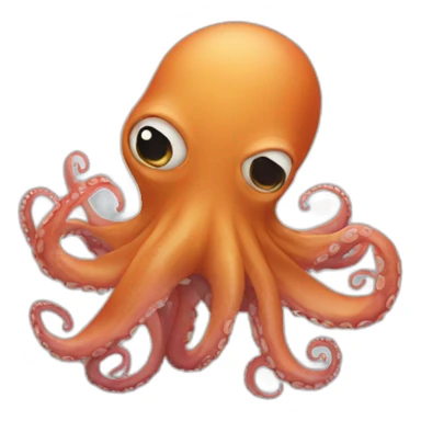 An octopus covering the face of a person sticker