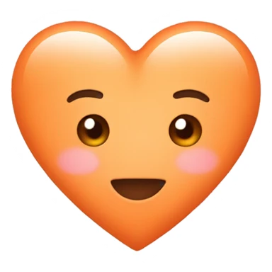 Pastel orange heart emoji sticker