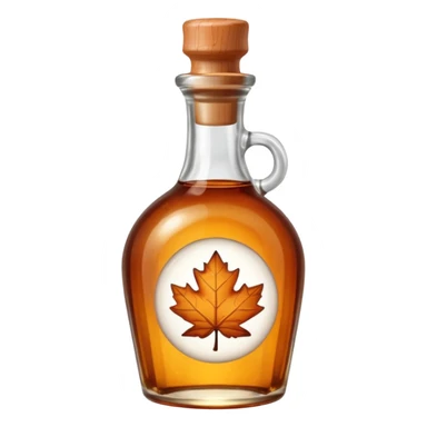 Cute bottle of maple syrup sticker