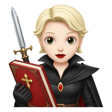 saint scarlet villain with of dagger of the damned sticker