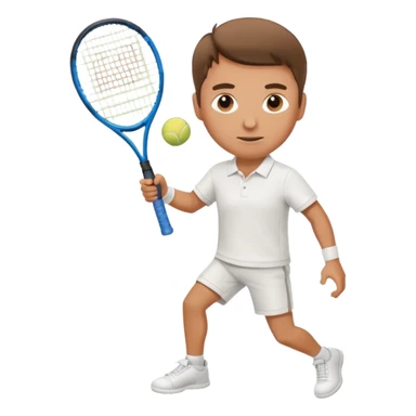 man playing tennis sticker