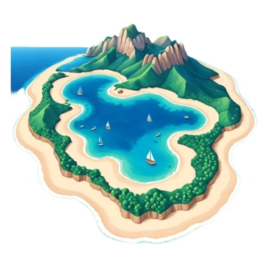 Quiero que me hagas el emoticon de la idla de mallorca como aparece en el google maps sticker