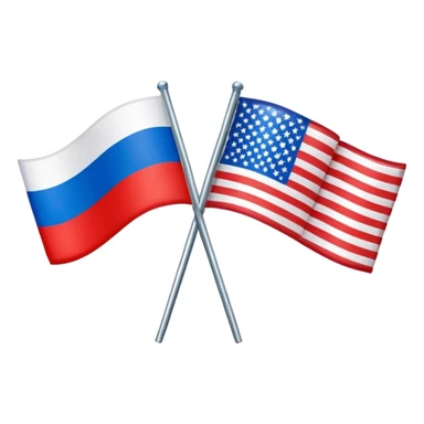 flags of russia and usa sticker